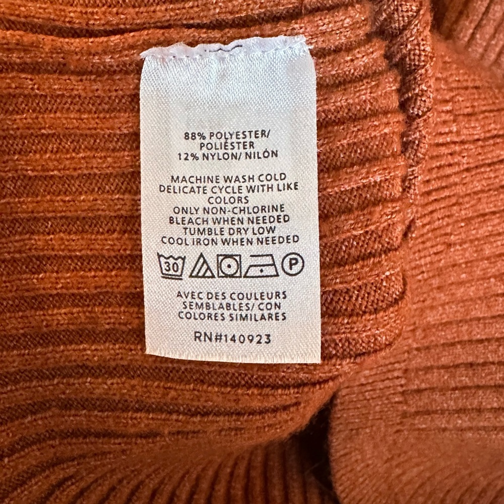 LOFT Rust Sleeveless Ribbed Knit Top - Picture 6 of 6